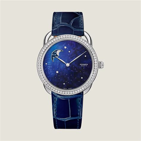 hermes arceau petite lune 38mm watch|hermes petite lune large model.